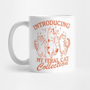 My Feral Cat Collection Trendy Vintage Retro Funny Cat Lover Design Mug